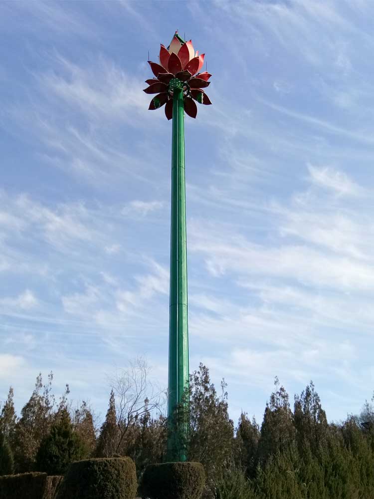 蓮花燈完成安裝 蓮花燈完成安裝